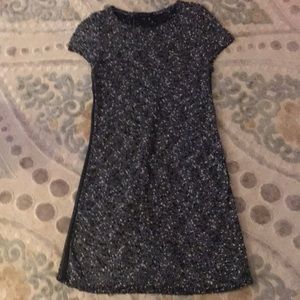 Ann Taylor knit dress with faux leather panels